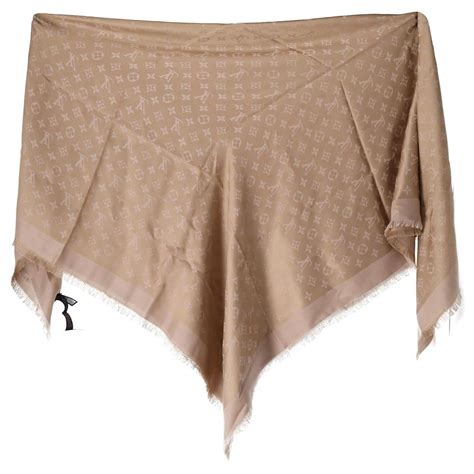 Foulard femme beige : Châle Monogram 